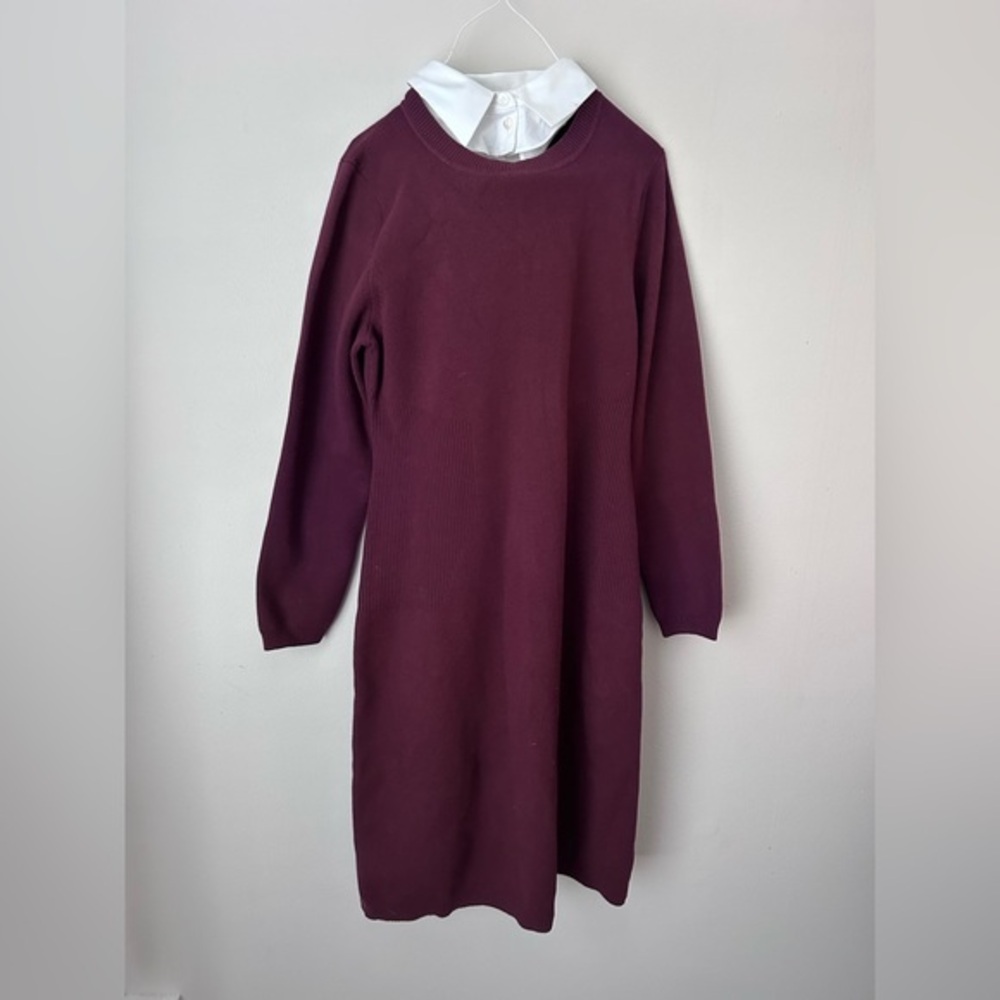Etcetera Rich Plum Long Sleeve Dress